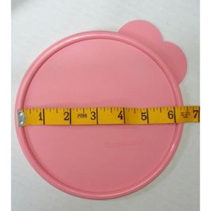 Tupperware Replacement Lid Butterfly C Tab  Pink Vintage 6" Round 2541D